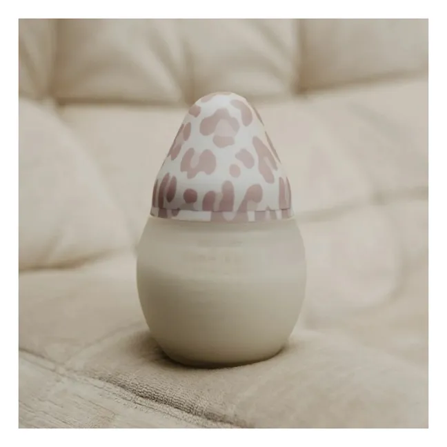 Bottiglia e tettarella fisiologica in silicone medicale Graouu | Rosa Pallido