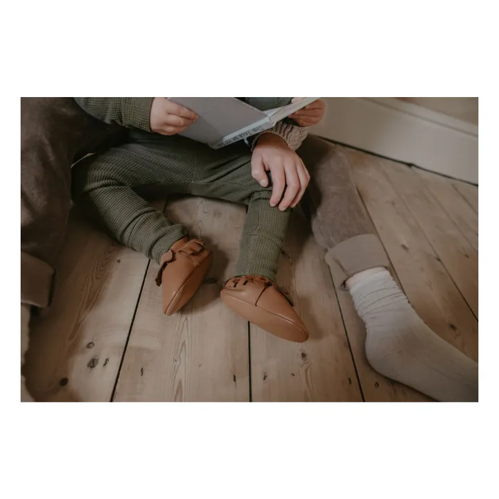 Zapatillas de bebé con flecos | Camel- Imagen del producto n°4