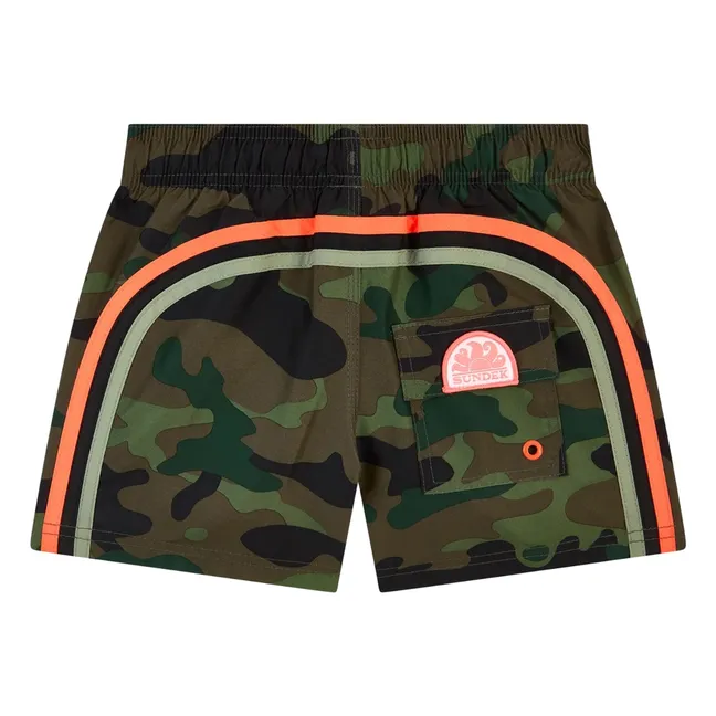 Militärische Badeshorts | Dunkelgrün