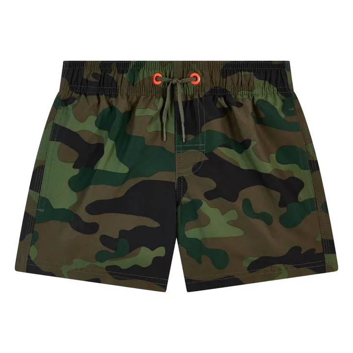 Short de Bain Militaire | Vert foncé- Image produit n°0