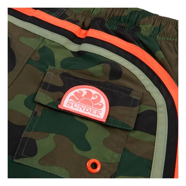 Militärische Badeshorts | Dunkelgrün