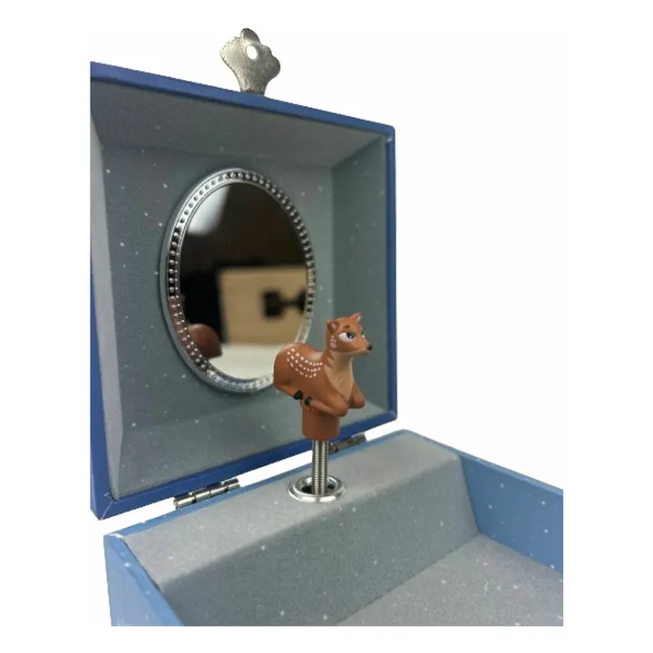 Boîte à musique phosphorenscente Renard | Bleu- Image produit n°1