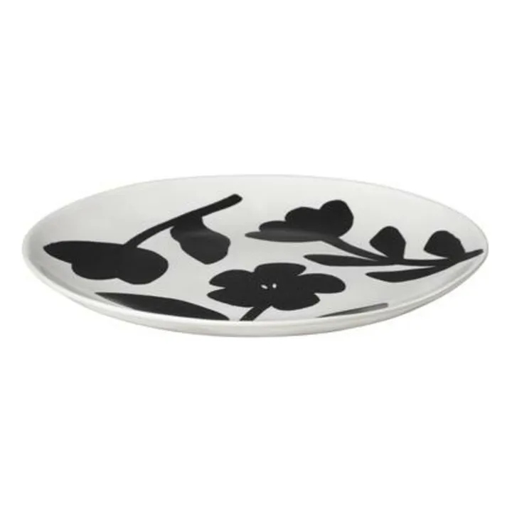 Assiette en grès Flora | Noir- Image produit n°2
