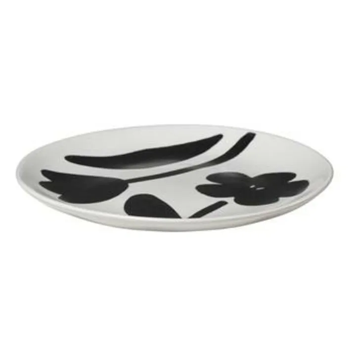 Assiette en grès Flora | Noir- Image produit n°3