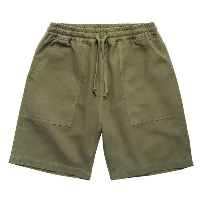 Short Canvas Chef Coton Bio | Vert olive
