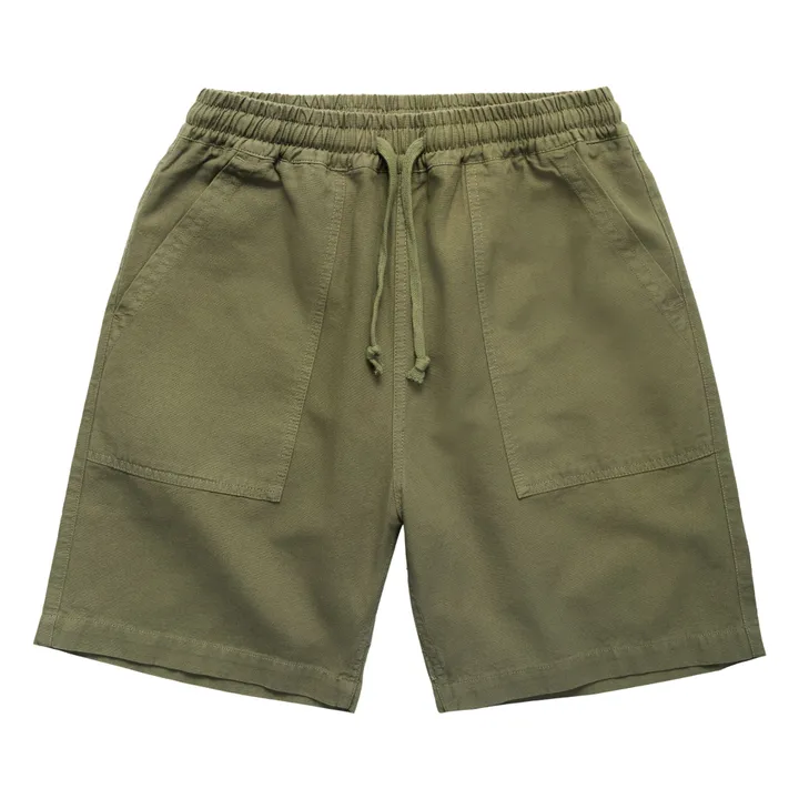 Short Canvas Chef Coton Bio | Vert olive- Image produit n°0