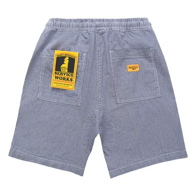 Short Hickory Chef Rayures | Bleu