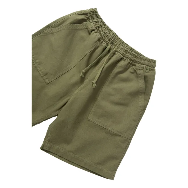 Short Canvas Chef Coton Bio | Vert olive