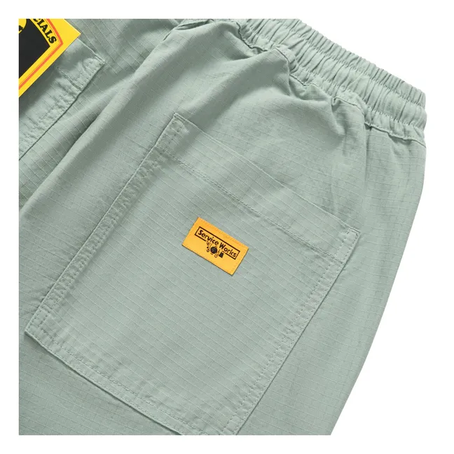 Pantaloni Chef in cotone organico Ripstop | Salvia