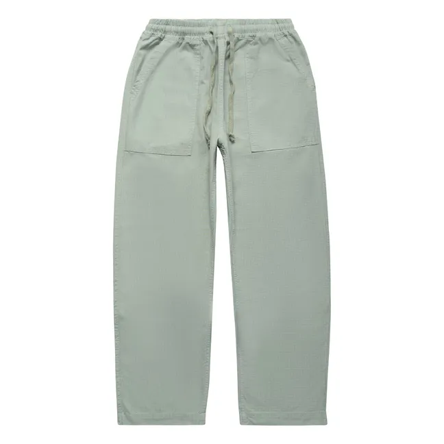Pantaloni Chef in cotone organico Ripstop | Salvia