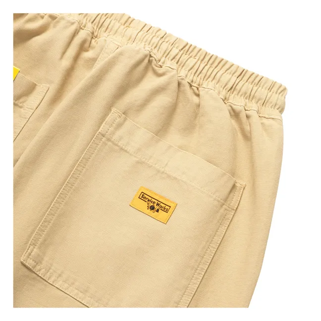 Pantaloni classici in cotone organico Canvas Chef | Beige