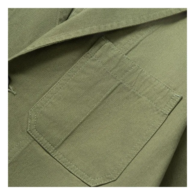Giacca in cotone organico Drill Server | Verde oliva