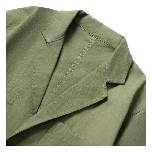 Giacca in cotone organico Drill Server | Verde oliva