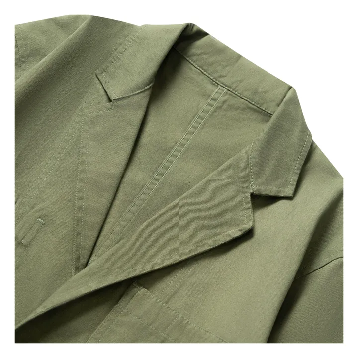 Veste Drill Server Coton Bio | Vert olive- Image produit n°3