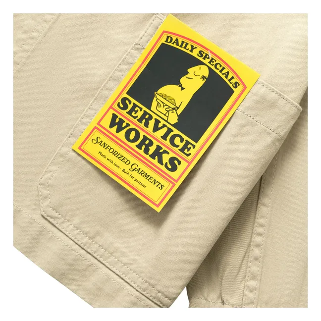 Jacke Drill Server Bio-Baumwolle | Beige