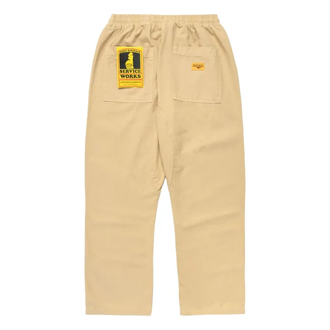 Pantaloni classici in cotone organico Canvas Chef | Beige