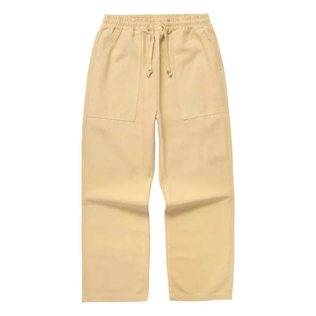 Pantaloni classici in cotone organico Canvas Chef | Beige