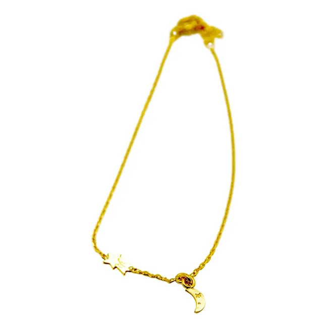 Armband Duo Charms Mond | Gold