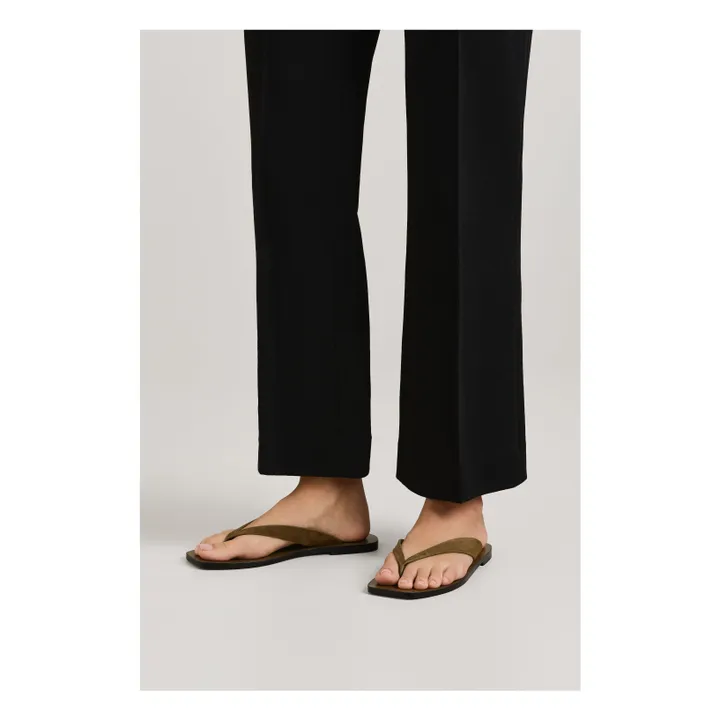 Sandales Kinto Suede | Vert kaki- Image produit n°1