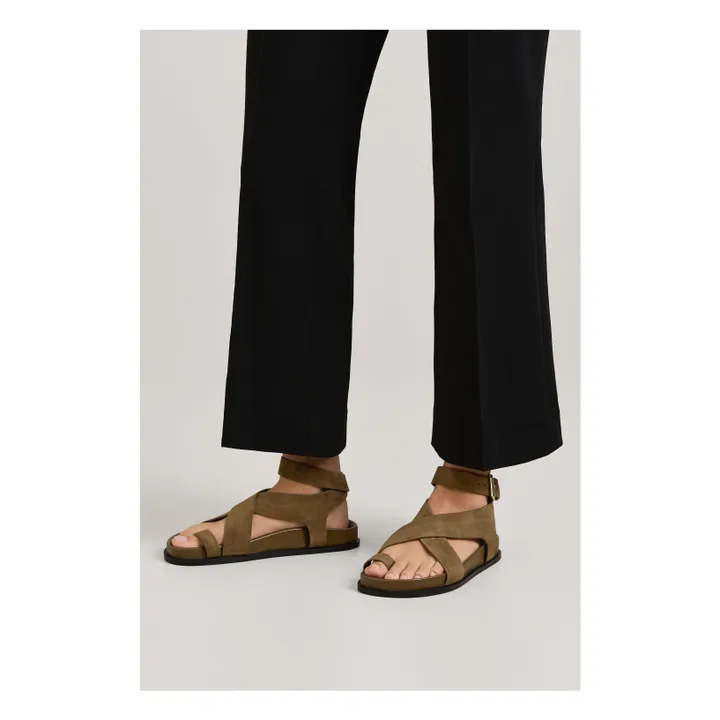 Sandalias Jalen Suede | Verde Kaki- Imagen del producto n°1