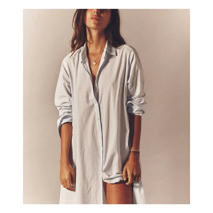 Robe Boden Popeline de Coton | Bleu ciel- Image produit n°3