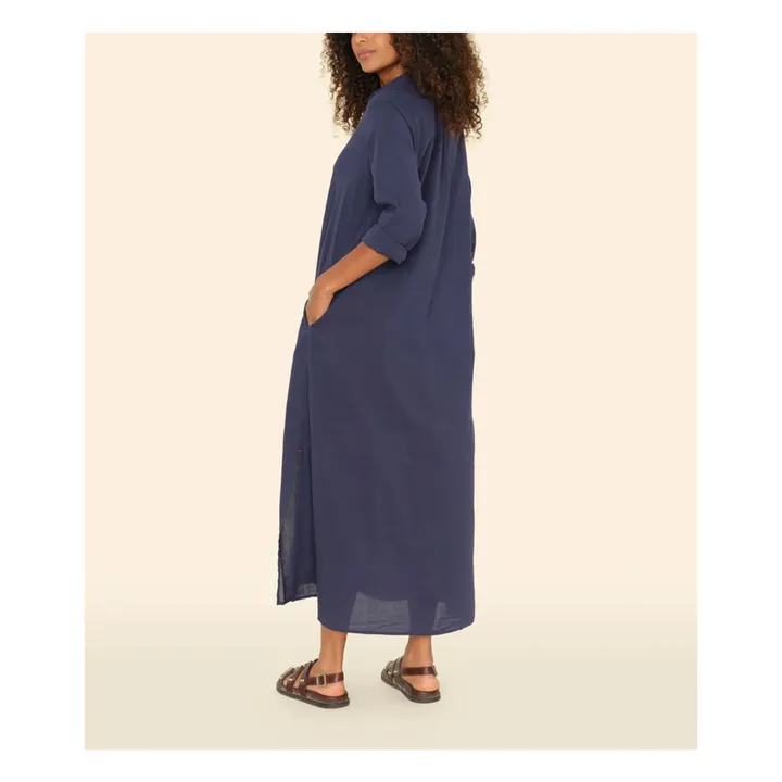Robe Boden Popeline de Coton | Bleu marine- Image produit n°6