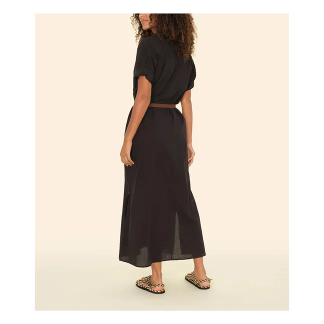 Robe Linnet Popeline de Coton | Noir