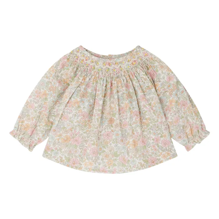 Blouse Griotte Liberty Coton Bio | Ecru- Image produit n°0