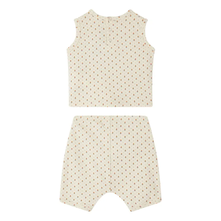 Ensembel Top et Short Elo Coton Bio | Crème- Image produit n°1