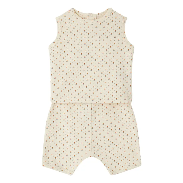 Ensembel Top et Short Elo Coton Bio | Crème- Image produit n°0