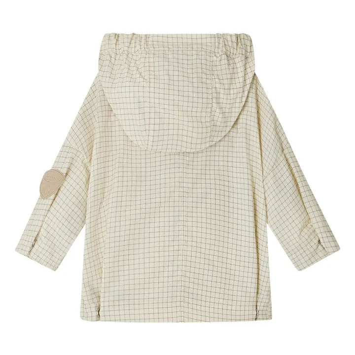 Veste Imperméable Erden Vichy Fibres Recyclées | Crème- Image produit n°1