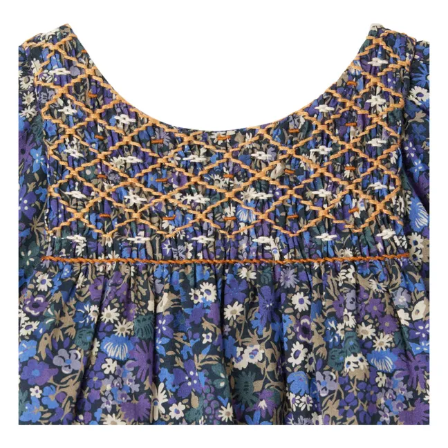 Kleid Cadelili Liberty Bio-Baumwolle | Nachtblau