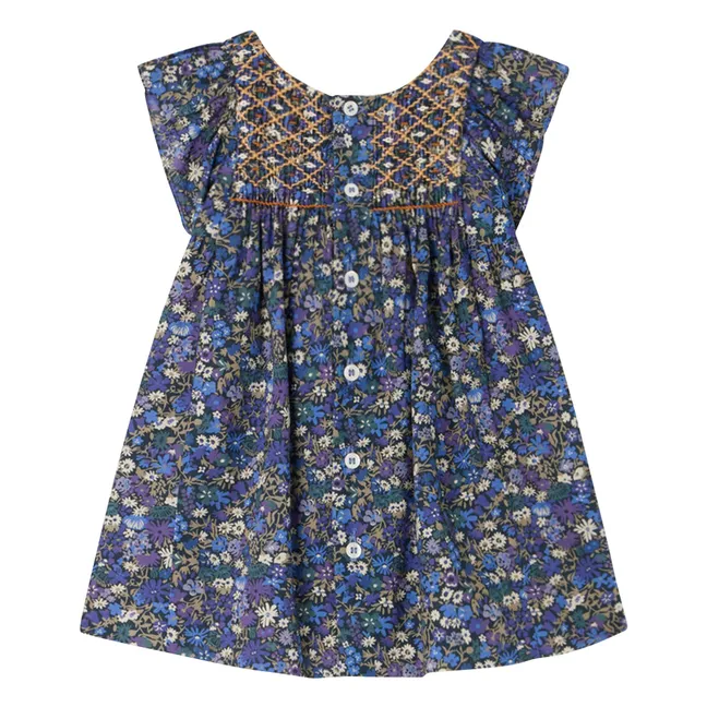 Kleid Cadelili Liberty Bio-Baumwolle | Nachtblau