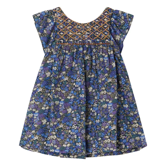 Kleid Cadelili Liberty Bio-Baumwolle | Nachtblau