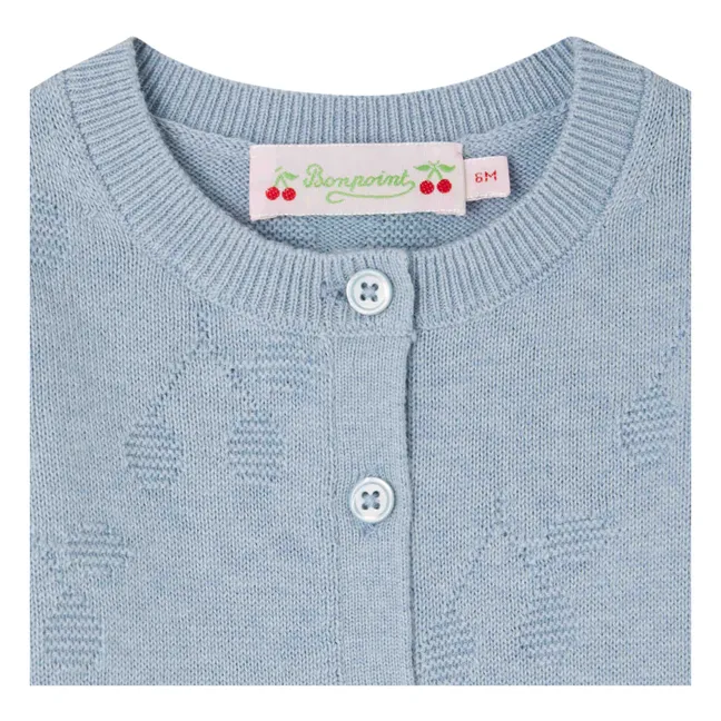 Strickjacke Teyana aus Bio-Baumwolle | Graublau
