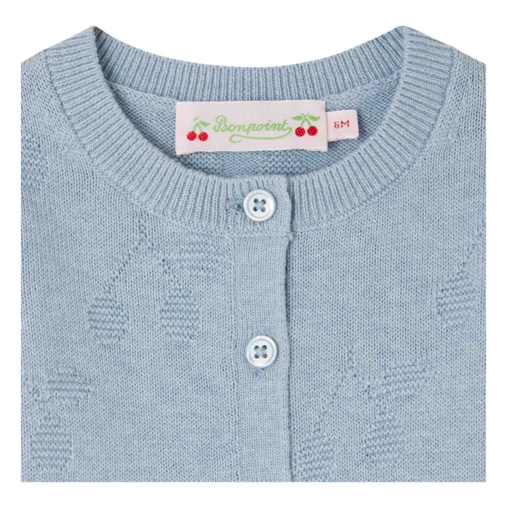 Strickjacke Teyana aus Bio-Baumwolle | Graublau- Produktbild Nr. 2