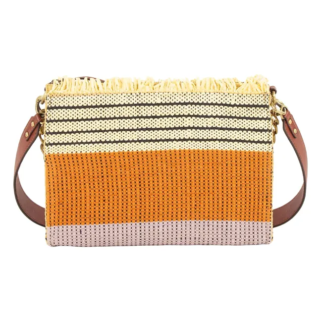 Farawa-Tasche Baumwolle und Raphia | Gelb