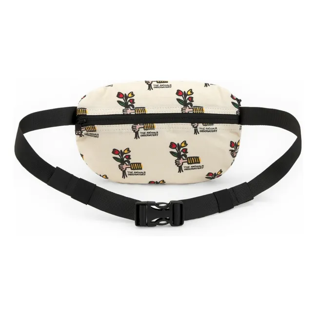 Sac Banane Fanny Fleurs | Ecru