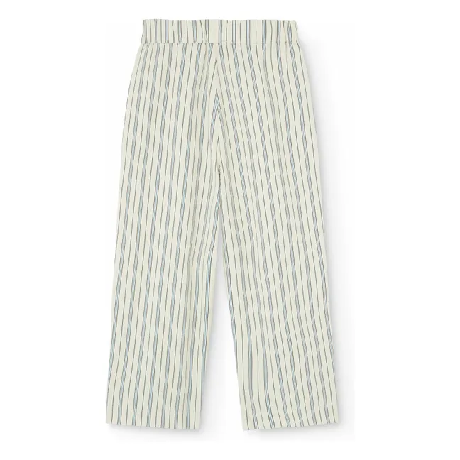 Pantaloni a righe a forma di elefante | Ecru