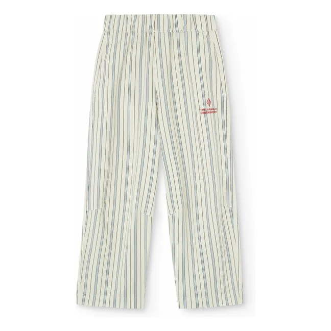 Pantalon Elephant Rayé | Ecru