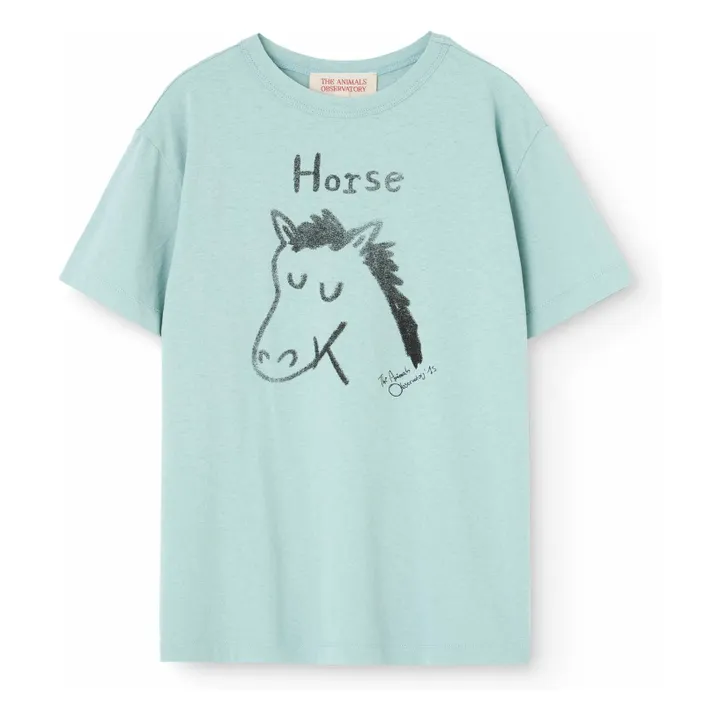 T-shirt Big Rooster Cheval | Bleu pâle- Image produit n°0
