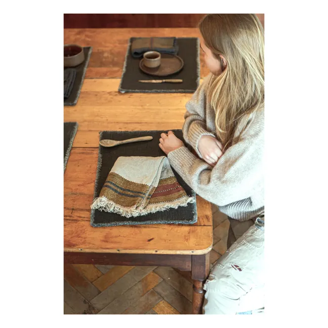 Mantel individual Jasper | Gris Antracita