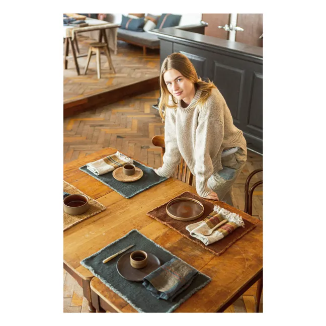Mantel individual Jasper | Gris Antracita