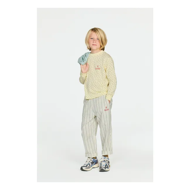 Pantalon Elephant Rayé | Ecru