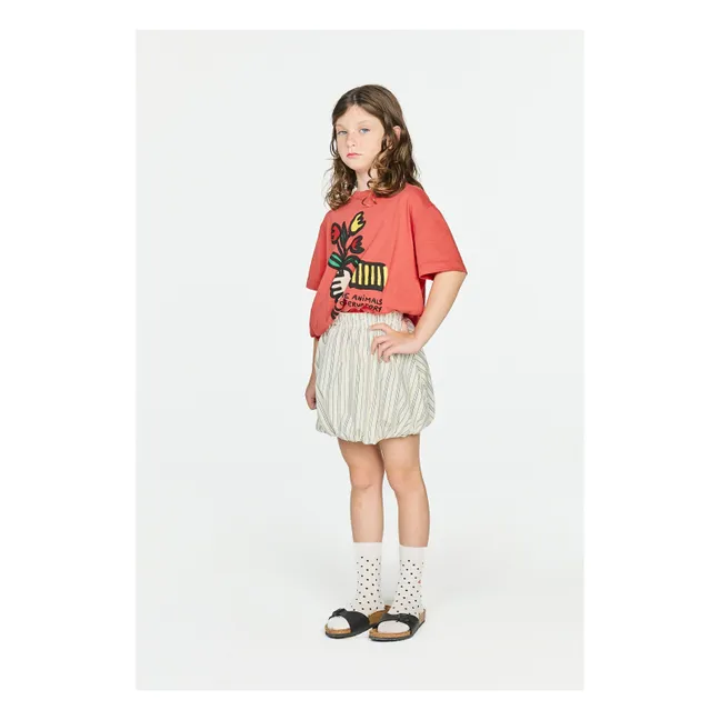 T-shirt Big Rooster Fleurs | Rouge