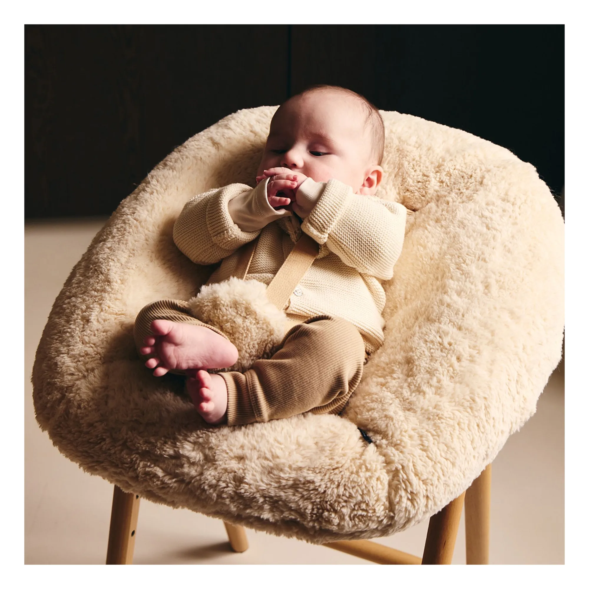 Transat pour chaise haute Tobo | Ecru- Image produit n°1