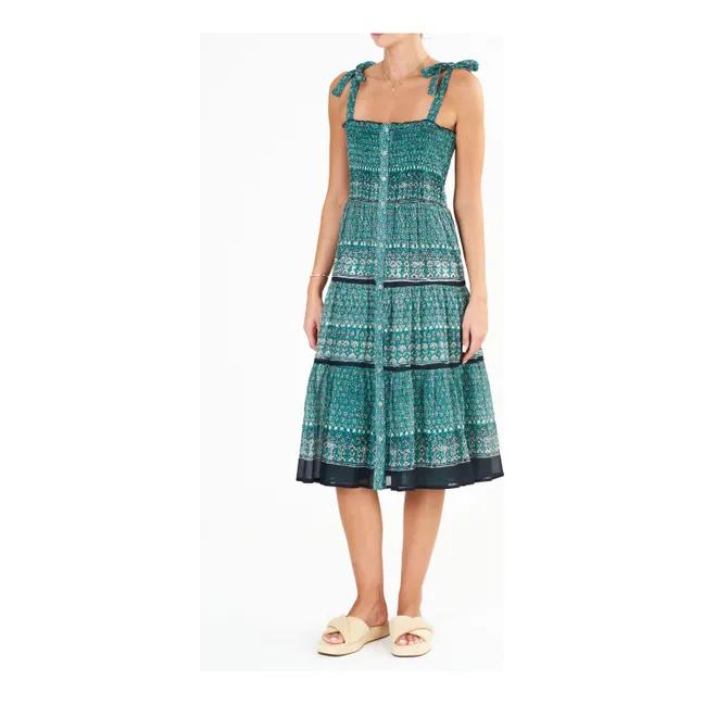 Kleid Mari Midi | Smaragdgrün