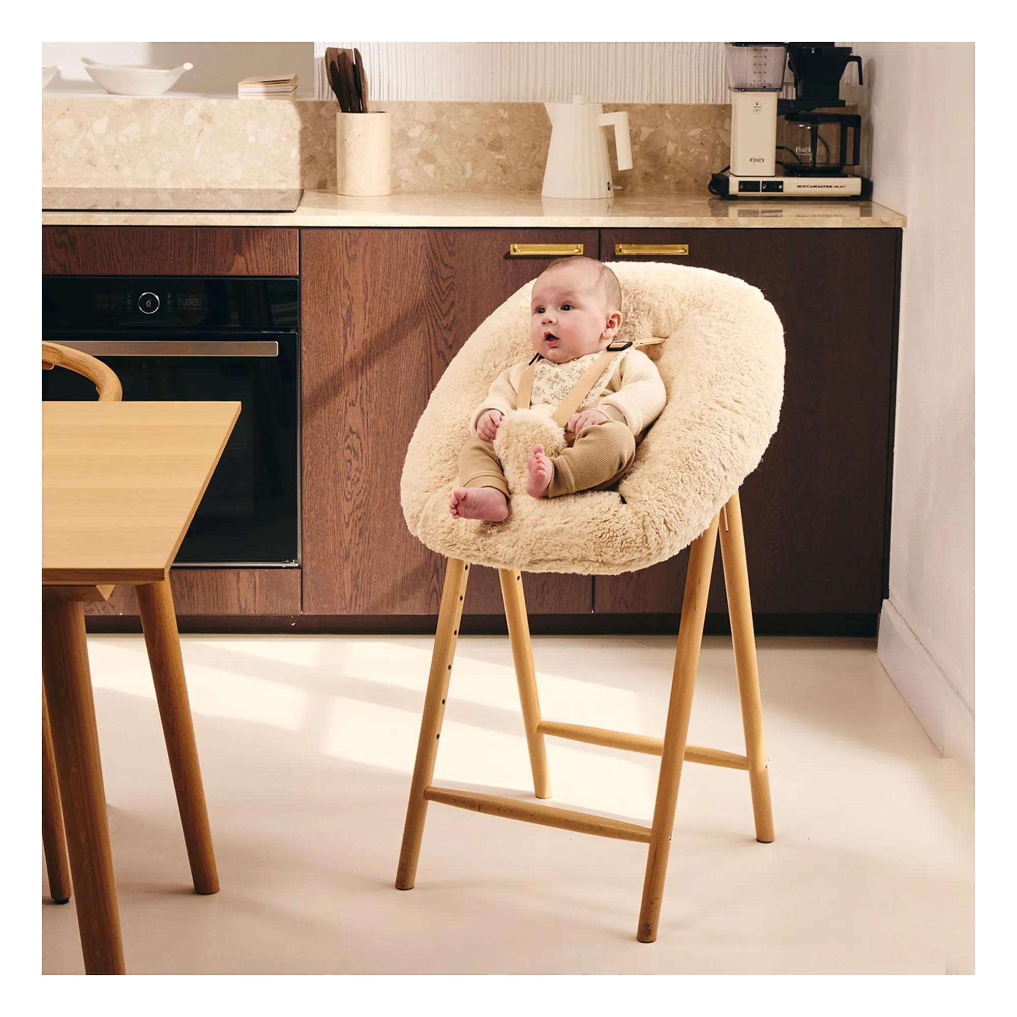 Transat pour chaise haute Tobo | Ecru- Image produit n°2