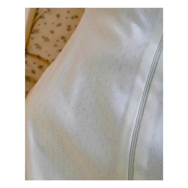 Pointelle swaddling bag | Ecru