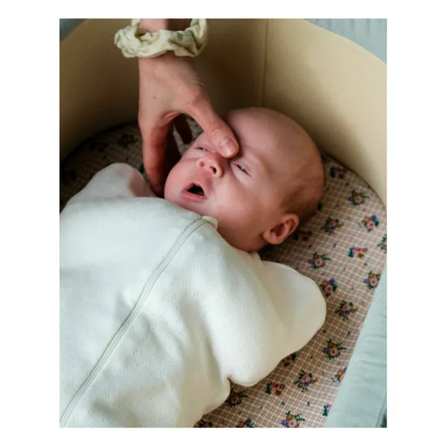 Pointelle swaddling bag | Ecru